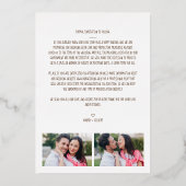 2 Photos Modern Fancy Boho Style  Folie Uitnodiging (Achterkant)