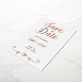 2 Photos Modern Fancy Boho Style  Folie Uitnodiging (Gedraaid)