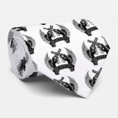 2 pistolen boven Boston Stropdas (Opgerold)