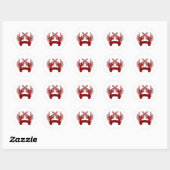 2 PISTOLEN OMHOOG  RONDE STICKER (Vel)