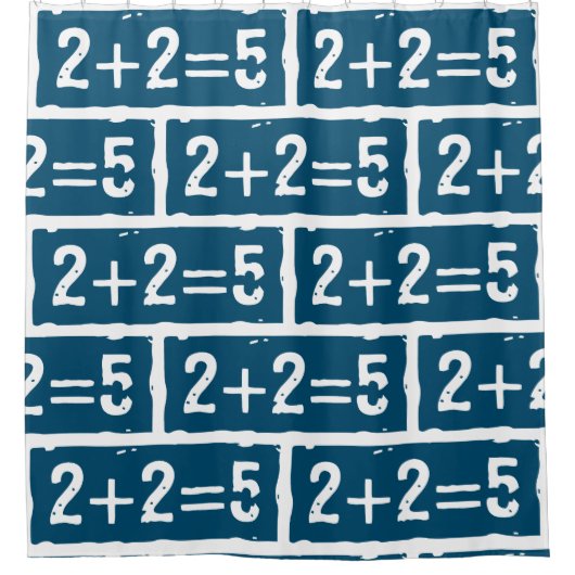 2 plus 2 is 5 douchegordijn (Voorkant)