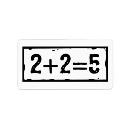 2 plus 2 is 5 etiket