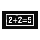 2 plus 2 is 5 foto afdruk (Voorkant)