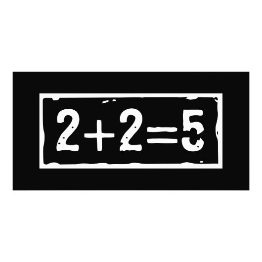 2 plus 2 is 5 foto afdruk (Voorkant)