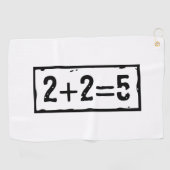 2 plus 2 is 5 golfhanddoek (Horizontaal)
