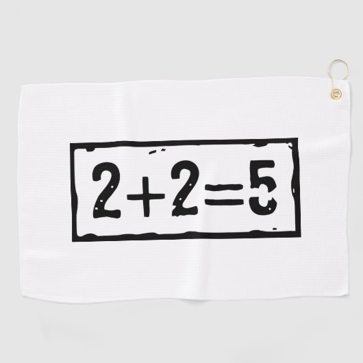 2 plus 2 is 5 golfhanddoek (Horizontaal)