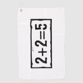 2 plus 2 is 5 golfhanddoek (Voorkant)