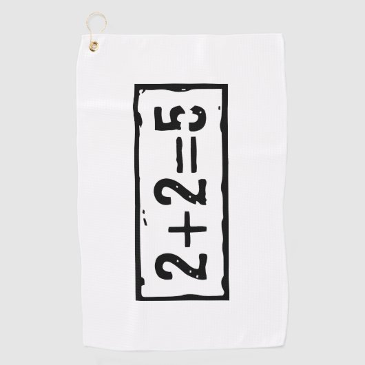 2 plus 2 is 5 golfhanddoek (Voorkant)