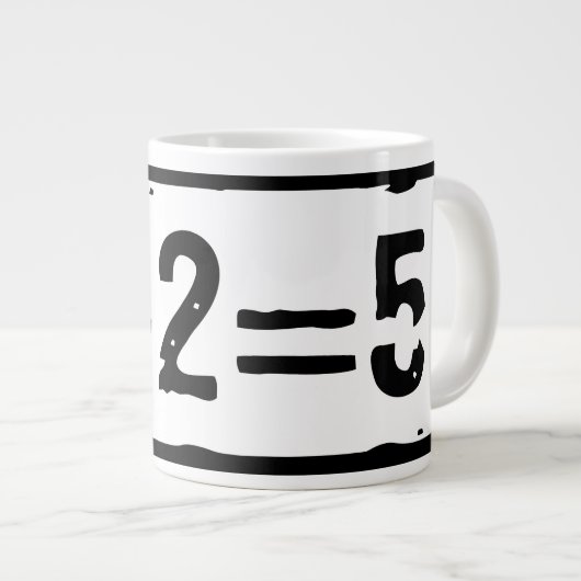 2 plus 2 is 5 grote koffiekop (Voorkant rechts)