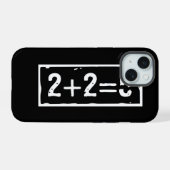 2 plus 2 is 5 iPhone 15 case (Achterkant horizontaal)
