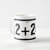 2 plus 2 is 5 koffiemok (Voorkant links)