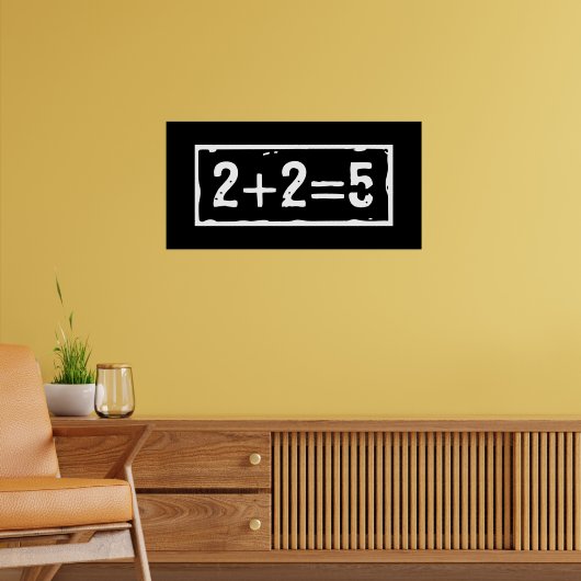 2 plus 2 is 5 poster (Woonkamer 2)