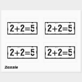 2 plus 2 is 5 rechthoekige sticker (Vel)