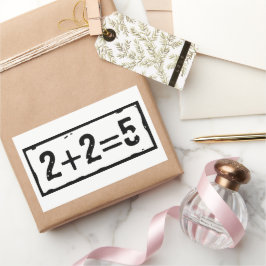 2 plus 2 is 5 rechthoekige sticker