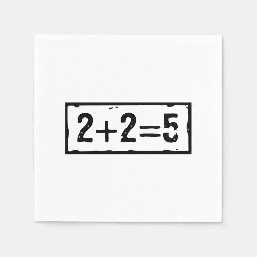 2 plus 2 is 5 servet (Voorkant)