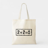 2 plus 2 is 5 tote bag (Achterkant)