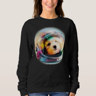 2 Poedel Puppy In Astronaut Helm Space Galaxy Do Trui