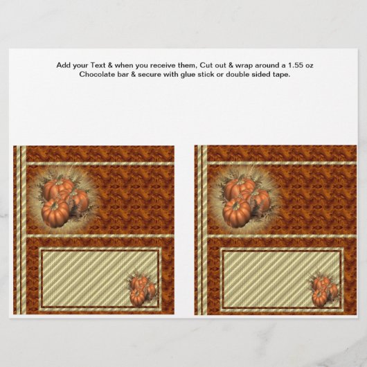 2 Pompoen Herfst Aangepaste Hersheys Snoep Bar Ver Flyer (Voorkant)