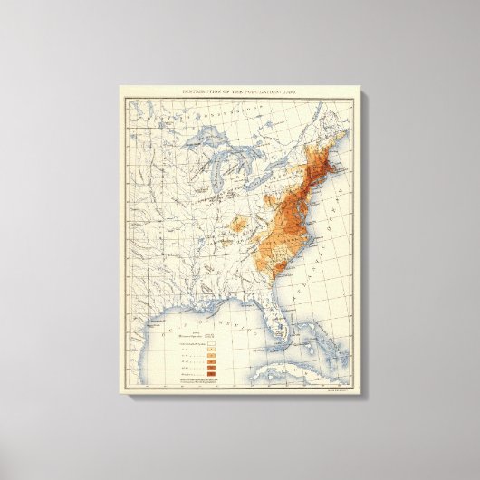 2 Populatie 1790 Canvas Afdruk (Voorkant)