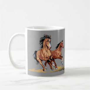 2 prachtige paarden met koffie Mok