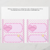 2 Prinses Birthday Custom Snoep Bar Wrappers Flyer (Voorkant)