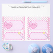 2 Prinses Birthday Custom Snoep Bar Wrappers Flyer (Enkel)