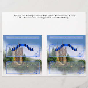 2 Prinses Birthday Custom Snoep Bar Wrappers Flyer