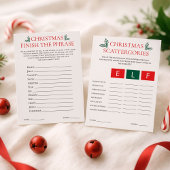 2 Printable Christmas Games Scattegories Card Kaart