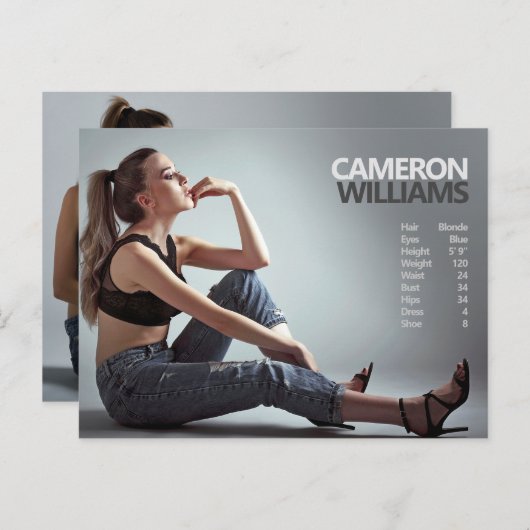 2 promoties met één model-speler briefkaart (Voorkant / Achterkant)