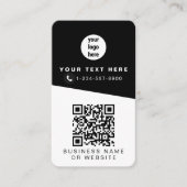 2 QR Codes 2 Bedrijfs Logo's & 2 Contacten Visitekaartje (Voorkant)