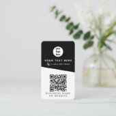 2 QR Codes 2 Bedrijfs Logo's & 2 Contacten Visitekaartje (Staand voorkant)