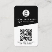2 QR Codes 2 Bedrijfs Logo's & 2 Contacten Visitekaartje (Achterkant)