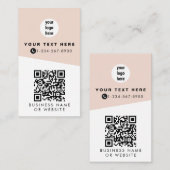 2 QR-codes 2 bedrijfslogo's en 2 contactpersonen r Visitekaartje (Voorkant / Achterkant)