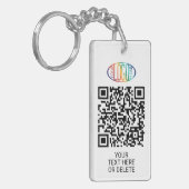 2 QR-codes Generator & Business Logo Promotional Sleutelhanger (Voorkant Links)