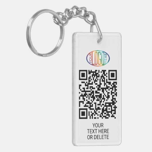 2 QR-codes Generator & Business Logo Promotional Sleutelhanger (Voorkant Links)