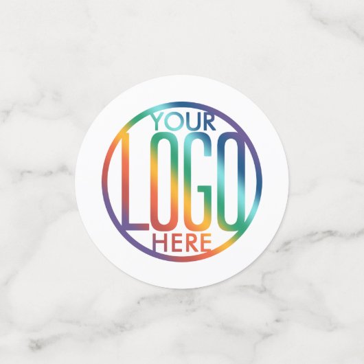 2 QR-codes Generator & Business Logo White Table Confetti (Kleine voorkant)