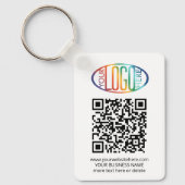 2 QR-codes Generator & Company Logo Promotional Sleutelhanger (Voorkant)