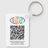 2 QR-codes Generator & Company Logo Promotional Sleutelhanger (Achterkant)