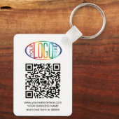 2 QR-codes Generator & Company Logo Promotional Sleutelhanger (Achterkant)