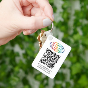 2 QR-codes Generator & Company Logo Promotional Sleutelhanger