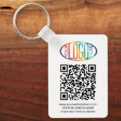 2 QR-codes Generator & Company Logo Promotional Sleutelhanger (Voorkant)
