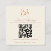 2 QR Codes Terracotta Cream Wedding Details RSVP Informatiekaartje (Voorkant)