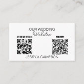 2 QR-codes Trouwwebsite Trouwregister Foto Informatiekaartje (Voorkant)