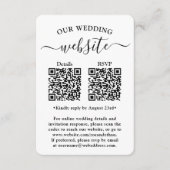 2 QR-codes Wedding RSVP Photo Enclosure Kaart (Voorkant)
