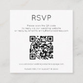 2 QR-codes Zwart Wit Trouwdetails RSVP Informatiekaartje (Voorkant)