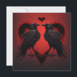 2 Raven en Gothic Heart Kaart<br><div class="desc">Ontketen de donkere schoonheid van de liefde met dit opvallende en unieke ontwerp met twee gotisch aandoende raven die elkaar aankijken en samen een rood en zwart hart vormen. Dit ontwerp vertegenwoordigt de diepe en mysterieuze band tussen twee mensen en is de perfecte aanpasbare Valentijnsdag cadeau voor je geliefde of...</div>