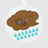 2 Regenende Hond Wolken - Omkeerbaar Ornament (achterkant)