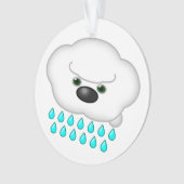 2 Regenende Hond Wolken - Omkeerbaar Ornament (voorkant)