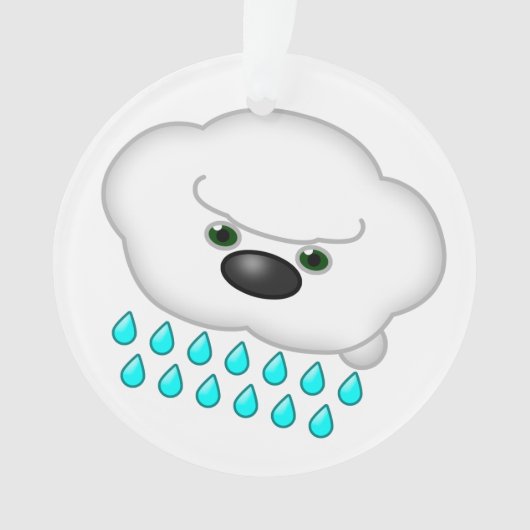 2 Regenende Hond Wolken - Omkeerbaar Ornament (voorkant)