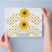 2 Retro Bloem Verjaardag Custom Cupcake Verpakking Flyer (Hand)